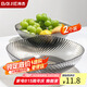 拜杰水果盤零食盤家用果盤客廳干果盤托盤糖果堅果盤透明黑2只裝