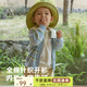 papa秋季新款兒童外套男女寶寶針織開衫條紋毛衣透氣百搭上衣外套 藍色 80 cm