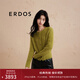 ERDOS 圓領(lǐng)寬松絞花谷波復(fù)古厚款絲馬?；旒彑艋\袖女開衫針織衫 黃綠 165/84A/M