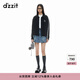 DZZIT地素短外套2024秋季新款都市休閑風(fēng)精致主義上衣女 黑色 M