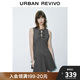 UR2025夏季新款女裝格雷系蝴蝶結(jié)系帶無袖連衣裙UWG750085