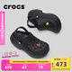 卡駱馳crocs貝拉洞洞鞋沙灘鞋包頭女鞋厚底拖鞋|210062 黑色-001(含智必星） 36 (220mm) 37