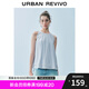 UR七夕2025夏季新款女裝時(shí)尚氣質(zhì)肌理褶皺無(wú)袖罩衫襯衫UYB250003 天藍(lán) (偏寬松) XS