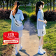 莞町青少年初中生女套裝女大童夏季套裝12-15歲女孩衣服2025年新款 藍色上衣+褲子 【兩件套】 160 M【建議80-100斤】