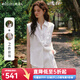 Olrain歐芮兒白色襯衫短褲通勤套裝女夏季2025新款百搭時(shí)尚兩件套 白色 M