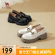 駱駝（CAMEL）厚底通勤樂(lè )福鞋女鞋休閑百搭小皮鞋女 L24A007644 米白 37
