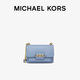MICHAEL KORS新年禮物輕奢MK女包HEATHER皮質(zhì)手提單肩包 超小號 淺藍色