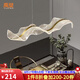 禹樊創(chuàng)意餐廳燈吊燈現(xiàn)代簡約輕奢高級感餐桌飯廳酒吧島臺飄帶長條燈具 星空款80CM 三色變光