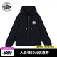 帕拉丁時(shí)尚大氣簡約立體裁剪衛(wèi)衣外套男女同款1012591 鉛黑色 2XL