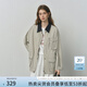 范思藍(lán)恩美式復(fù)古巴恩風(fēng)撞色工裝夾克短外套女秋季2025新款3115 水洗灰 XL