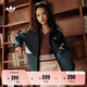adidas經(jīng)典寬松運(yùn)動(dòng)夾克外套男女春季新款阿迪達(dá)斯官方三葉草 黑色/綠色/白色   M