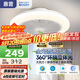 惠普風(fēng)扇燈普瑞護(hù)眼臥室隱形扇LED吸頂?shù)跎葻粢惑w餐廳燈帶風(fēng)扇包安裝