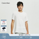 Calvin Klein內衣男士?jì)杉b簡(jiǎn)約舒適圓領(lǐng)ck純棉打底家居睡衣短袖T恤NP2153O WBI-太空黑/月光白 M