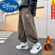 迪士尼（Disney）男童褲子秋冬款2025新款加絨燈芯絨兒童衛褲中大童休閑運動(dòng)長(cháng)褲潮 卡其色R標-加絨加厚 140 碼建議身高130厘米左右