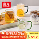 富光玻璃杯水杯子茶杯具涼水杯牛奶啤酒果汁杯子耐高溫馬克杯家居館