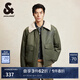 杰克·瓊斯（JACK&JONES）男裝衣服春季新款時(shí)尚帥氣翻毛領(lǐng)棉衣寬松多口袋短款棉服男厚外套 E03 草綠 XL 185