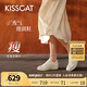 KISSCAT接吻貓舒適女鞋德訓(xùn)鞋白鹿同款曲奇24年秋冬厚底休閑阿甘鞋女 小奶皮 （趙露思同款） 37