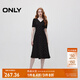 ONLY秋季復(fù)古顯瘦V領(lǐng)泡泡袖中長裙連衣裙女|124307015 H1Z 艾瓦紋樣 S 160/80A