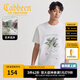 卡賓（CABBEEN）【多層印繡】涼感短袖T恤夏季新款休閑百搭上衣彩色刺繡花卉 漂白色02（舒適版型） L /175/50