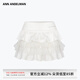 ANN ANDELMAN官方直營 2025夏季新款短裙 拼接蛋糕裙 白色 XS