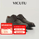 威可多（VICUTU）皮鞋男商務(wù)正裝百搭輕盈牛皮耐磨系帶皮鞋VEW23191267 棕色 41