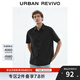 UR2025夏季新款男裝時(shí)尚休閑超寬松短袖開(kāi)襟襯衫UMM250035 黑色 (偏寬松) S (XS-S)