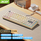 宏碁（acer） 無(wú)線(xiàn)藍牙雙模機械鍵盤(pán)鍵小型便攜辦公游戲筆記本臺式電腦手機平板適用Mac/iPad 68鍵咖啡 紅軸-混光【2.4G+藍牙+有線(xiàn)三?！? title=