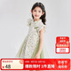 笛莎（DEESHA）女童2025夏印花網(wǎng)紗漢服旗袍 綠印花 165