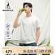 beanpole【新品】濱波  2025春夏男士基礎(chǔ)款涼感純色圓領(lǐng)短袖T恤 白色 175/92A M