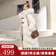 雅鹿狐貍毛領(lǐng)加厚羽絨服女長(cháng)款過(guò)膝2025冬季新款女士時(shí)尚寬松連帽外套 白色 L 165