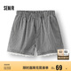 森馬（Semir）休閑褲女寬松松緊腰溫柔2025夏季甜美風(fēng)蕾絲花邊短褲109325125002