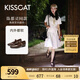 KISSCAT接吻貓西西里陳都靈同款25秋兩穿一腳蹬單鞋瑪麗珍不累腳奶奶鞋 咖啡色 36