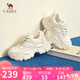 駱駝（CAMEL）老爹鞋女運(yùn)動(dòng)拼接鞋面厚底休閑鞋 L24S283622 杏色（四季款） 37