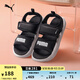 彪馬（PUMA）緩震中底魔術貼透氣涼鞋男女夏季休閑拖鞋SANDAL395429 黑色-白-07 40.5