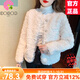 EDJCVTT小香風(fēng)外套女2025春秋冬新款小個(gè)子洋氣加厚毛毛外衣時(shí)尚短款上衣 白色 L 115-130斤