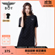 BOY LONDON春夏女款T恤裙滿(mǎn)印潮牌直筒連衣裙W17906 黑色 M
