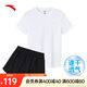 安踏速干套裝丨運(yùn)動(dòng)短袖短褲兩件套女夏季冰絲跑步吸濕透氣羽毛球服