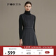 PORTS寶姿 秋冬新品女裝A型無(wú)袖收腰連衣裙ALB9D065GWF003 深灰-1 M (6)