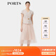 PORTS寶姿女裝春季新款二合一網(wǎng)紗百褶連衣裙ALP8D036RFQ064 咖啡混色 XS (2)