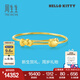 周生生七夕禮物HelloKitty蝴蝶結(jié)黃金手鐲三麗鷗寶寶足金手鐲91753K定價
