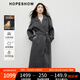 紅袖100%美利奴羊毛大衣2025冬季新款女裝【靜奢智感】高級(jí)雙面呢外套 深灰080 M