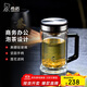 希諾（HEENOOR）抗菌玻璃杯雙層帶把手泡茶杯子男高檔家用辦公水杯XN-9005K 420mL