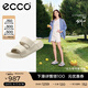 愛(ài)步（ECCO）拖鞋女外穿居家兩用 倪妮同款軟底泡芙鞋一字涼拖 科摩206663 HL 石灰色20666301378 36 （偏小，建議選大一碼）