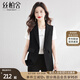 絲柏舍無袖馬夾2025秋裝新款女時尚寬松休閑西裝領(lǐng)一?？垴R甲