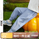 ASK JUNIOR【速干褲子】男童褲子2024夏拼接網(wǎng)眼休閑運動(dòng)束腳嬰幼長(cháng)褲 藍色 