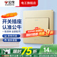 公牛開關(guān)插座面板86型墻壁多孔多功能電源暗裝一開雙控G07K112Y(U6)