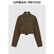 UR2026春季新款女裝休閑個(gè)性拼接毛邊工裝外套UYL150126 深棕色 (偏寬松) M