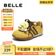 百麗（Belle）拼色德訓(xùn)鞋女童2025春新商場(chǎng)同款舒適運(yùn)動(dòng)休閑鞋60720A85 黃色 36