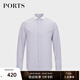 PORTS寶姿男裝春夏商務(wù)休閑長袖修身?xiàng)l紋襯衫MN8B108GFC010 BLUE STRIPE 40