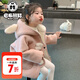 BABO PANDA童裝女童外套秋冬款2025新款洋氣兒童冬裝上衣女寶寶加絨呢子大衣 粉色 120 建議5~6歲【110-120cm】